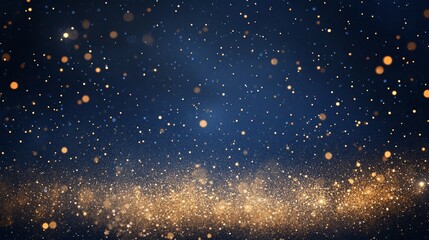 Wall Mural - A lively cosmic backdrop featuring sparkling blue and gold particles linked by radiant lines, evoking depth and vitality