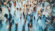 © kirania - Many people blurred moving fast through urban city streets