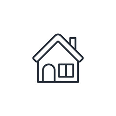 Poster - House icon symbol vector sign isolated on white background illustration for graphic and web design