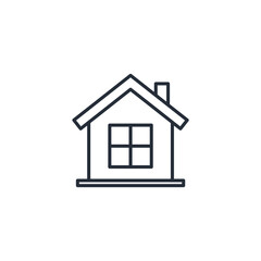 Poster - House icon symbol vector sign isolated on white background illustration for graphic and web design