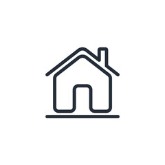 Poster - House icon symbol vector sign isolated on white background illustration for graphic and web design