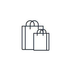 Poster - Shopping Bag icon symbol vector sign isolated on white background illustration for graphic and web design