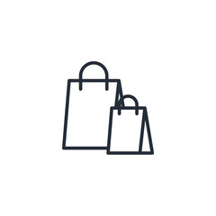Poster - Shopping Bag icon symbol vector sign isolated on white background illustration for graphic and web design