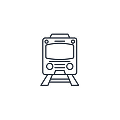 Poster - Train icon symbol vector sign isolated on white background illustration for graphic and web design