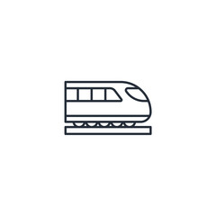 Poster - Train icon symbol vector sign isolated on white background illustration for graphic and web design