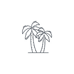 Fototapete - Tree icon symbol vector sign isolated on white background illustration for graphic and web design