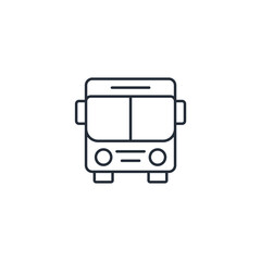 Poster - Bus icon symbol vector sign isolated on white background illustration for graphic and web design
