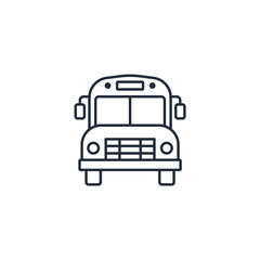 Leinwandbilder - Bus icon symbol vector sign isolated on white background illustration for graphic and web design