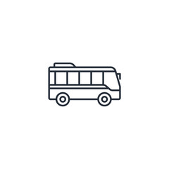 Poster - Bus icon symbol vector sign isolated on white background illustration for graphic and web design