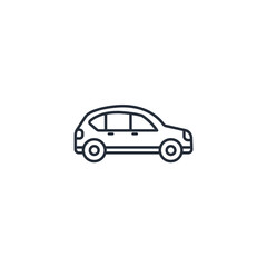 Poster - Car icon symbol vector sign isolated on white background illustration for graphic and web design