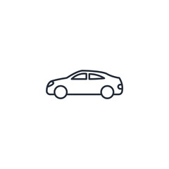 Leinwandbilder - Car icon symbol vector sign isolated on white background illustration for graphic and web design