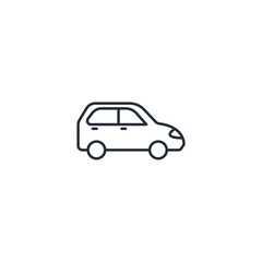Leinwandbilder - Car icon symbol vector sign isolated on white background illustration for graphic and web design