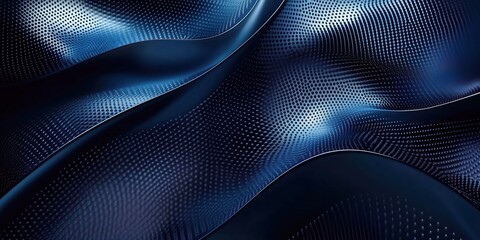 Wall Mural - luxury industrial-inspired metallic wave with smooth curves and reflective lighting