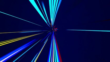 Aufkleber - Abstract light burst with red and blue streaks on dark background, dynamic motion concept