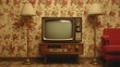 © Dece Std - Vintage TV and console in retro room setting