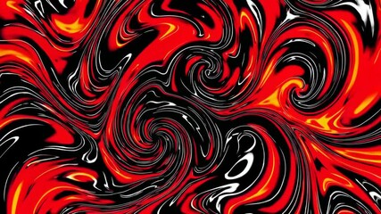 Aufkleber - Vibrant swirling abstract pattern in red and black, fluid art design. Creativity concept