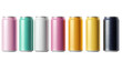 © Arthur Woods - Collection of generic 330ml colorful aluminum cans png, isolated on transparent background, brandless soda or beer can for mockup, hd
