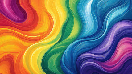 Wall Mural - vibrant abstract colorful waves flowing from hand rendering creating a captivating modern design