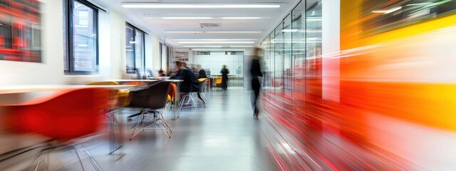 Wall Mural - blurred photograph of an bright office space