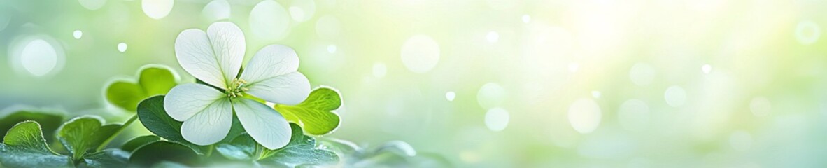 Wall Mural - an abstract background with green shamrocks for st patrick's day and springtime.
