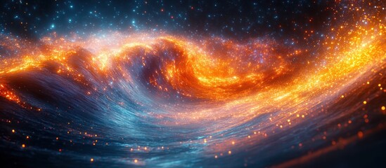 Wall Mural - cosmic fire wave nebula