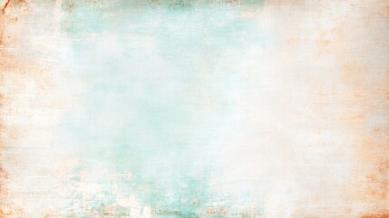 Wall Mural - Abstract watercolor background with light teal and beige tones