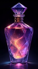 Wall Mural - Enchanted Purple Perfume Bottle