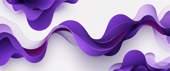 Wall Mural - violet pattern on white plain background digital abstract art work illustration design