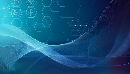 Wall Mural - abstract biology and pharmaceutical technology background. health care and medical background with h