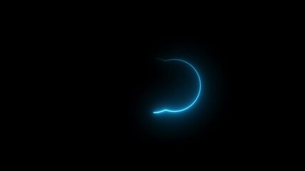 Wall Mural - Cloud computing glowing neon icon animation.