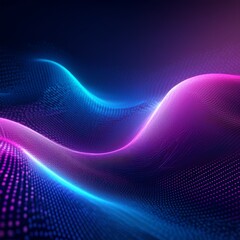 Wall Mural - abstract background of a blue and purple gradient with wavy dotted patterns, ideal for digital desig