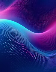 Wall Mural - abstract background of a blue and purple gradient with wavy dotted patterns, ideal for digital desig