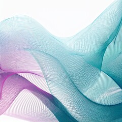 Wall Mural - teal, blue, magenta draped net, wavy curves. abstract watermark for cheque, ticket, banner, website,