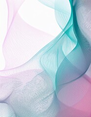 Wall Mural - teal, blue, magenta draped net, wavy curves. abstract watermark for cheque, ticket, banner, website,