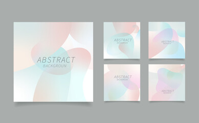 Wall Mural - set of abstract vector backgrounds with line waves.vector illustration. social media feed post templ