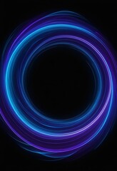 Wall Mural - Round close-up of blue and purple lights