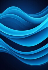 Wall Mural - Close-up of blue waves on black background