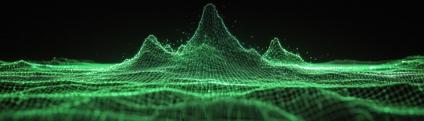 Wall Mural - abstract green texture flowing lines create wave pattern. ideal for backgrounds, web design, and cre