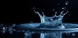 © Teepanun - Abstract water droplets creating a splash on black, dark, texture
