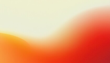 Poster - soft gradient vintage film texture with warm orange and red tones fading into a light cream background, perfect for retro design

