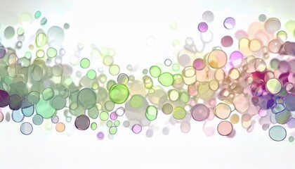 Poster - soft pastel bokeh of translucent circles in abstract gradient composition, dreamy background for design and creativity

