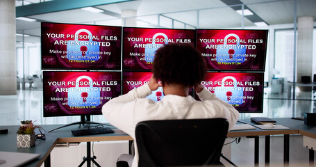 Aufkleber - Business Lawyer Faces Ransomware Cyber Attack