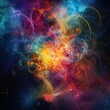© Tam5 - Mesmerizing cosmic nebula formation in deep space with bright galactic colors and spiral swirling energy