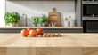 © Andrew - Still Life Kitchen: A captivating culinary composition. A harmonious arrangement of fresh apples and nuts on a natural wood surface. set against a modern kitchen backdrop.