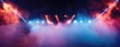 © VisionCrafter - Striking stage scene filled with dramatic lights and smoke creating an enchanting atmosphere for performers