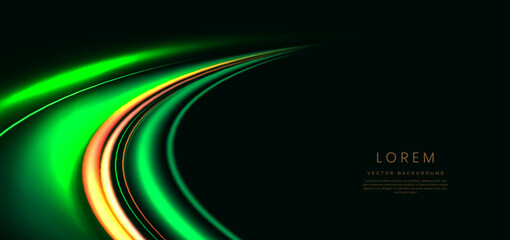 Wall Mural - green elegant background wiht green light rays. template premium award design.
