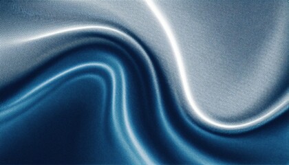 Aufkleber - smooth flowing abstract blue wave with halftone texture, futuristic digital background for technology and modern design

