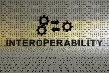 Wall Mural - interoperability concept text sunlight 3d illustration