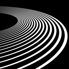 Wall Mural - abstractblack and white background with track lines.