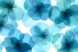© milkyway - Turquoise Floral Pattern with Soft Petals and Bold Outlines